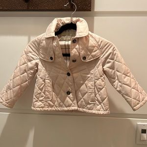 Burberry pink quilted jacket